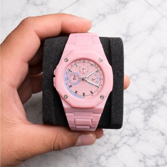 Accessories - Pink Chronograph Watch